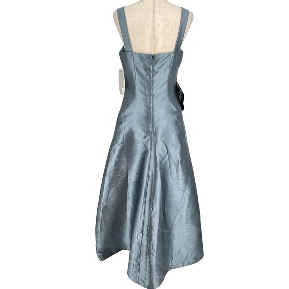 Kay Unger Tatiana Flared Sleeveless Satin Gown Nile Blue- Size 8- NWT- MSRP $348 - Picture 7 of 16